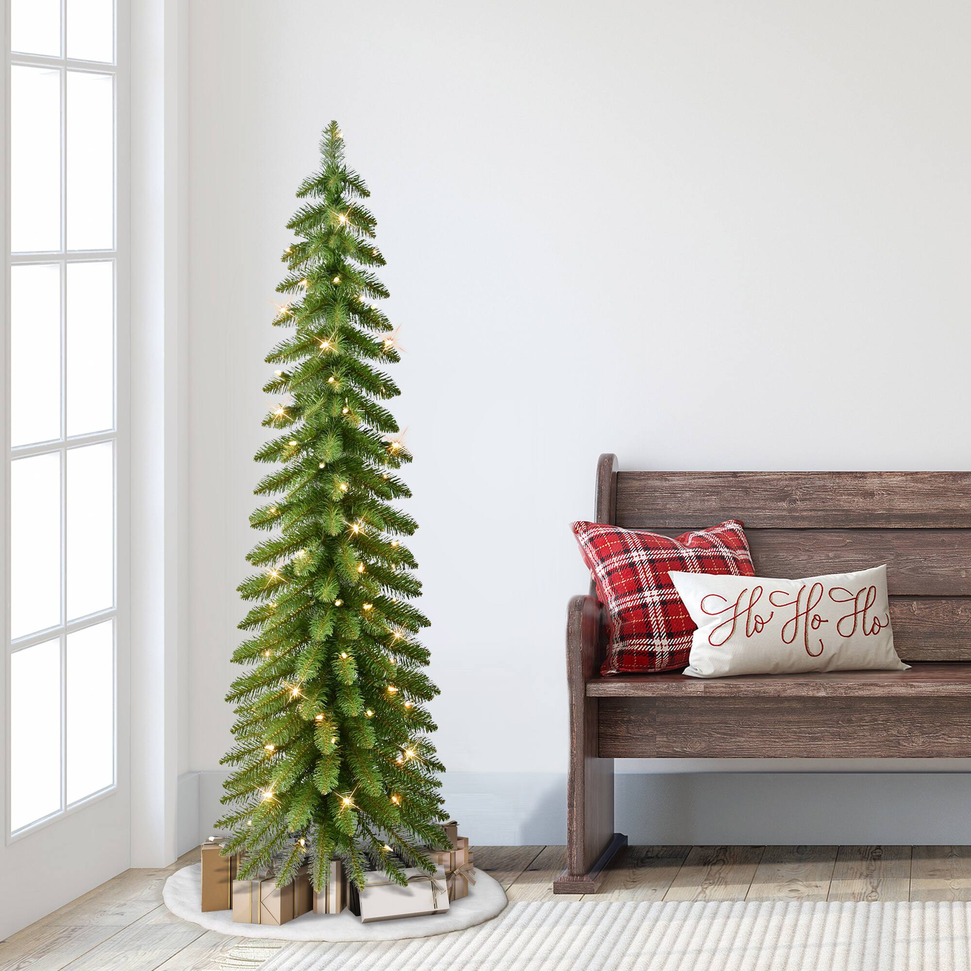 5ft. Pre-Lit Alpine Artificial Christmas Tree, Clear Lights